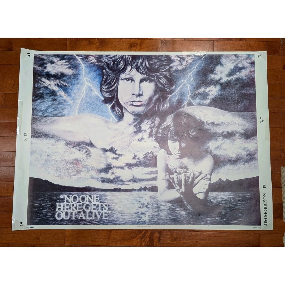 Jim Morrison "No One Here Gets Out Alive"‎ Vintage Poster — Splash UK - 55x39